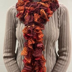 Elegant Multicolor Ruffled Scarf